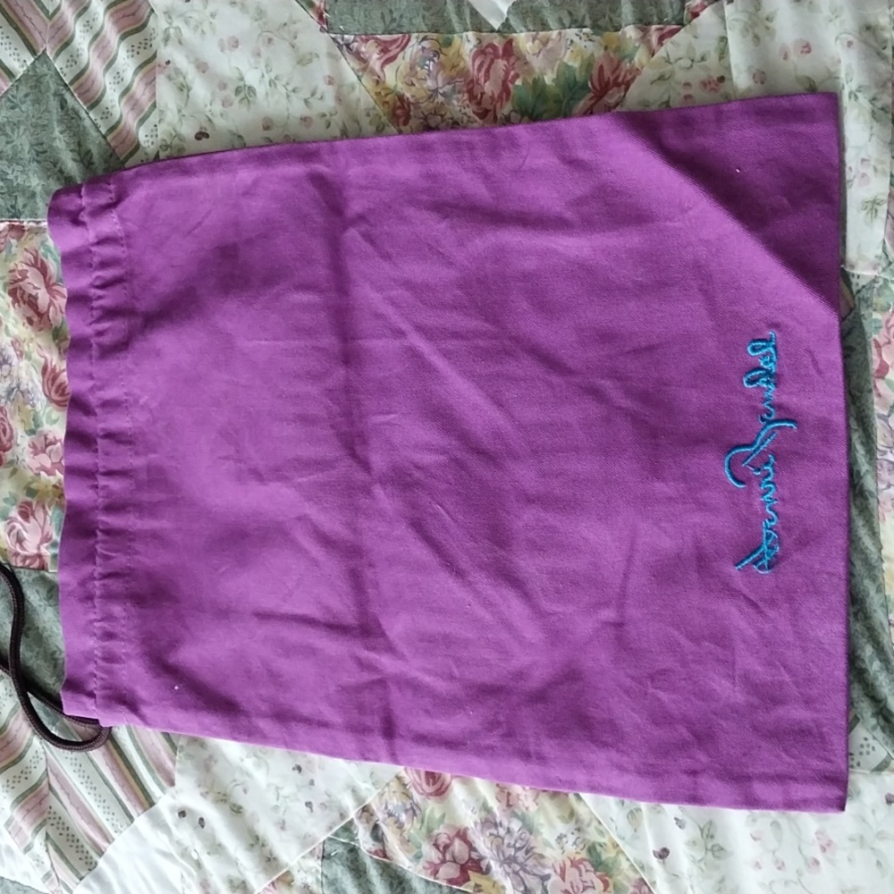 Henri Bendel Purple Drawstring Shoe Dust Bag With Adorable Shoe Appliqué Motif - Picture 5 of 6